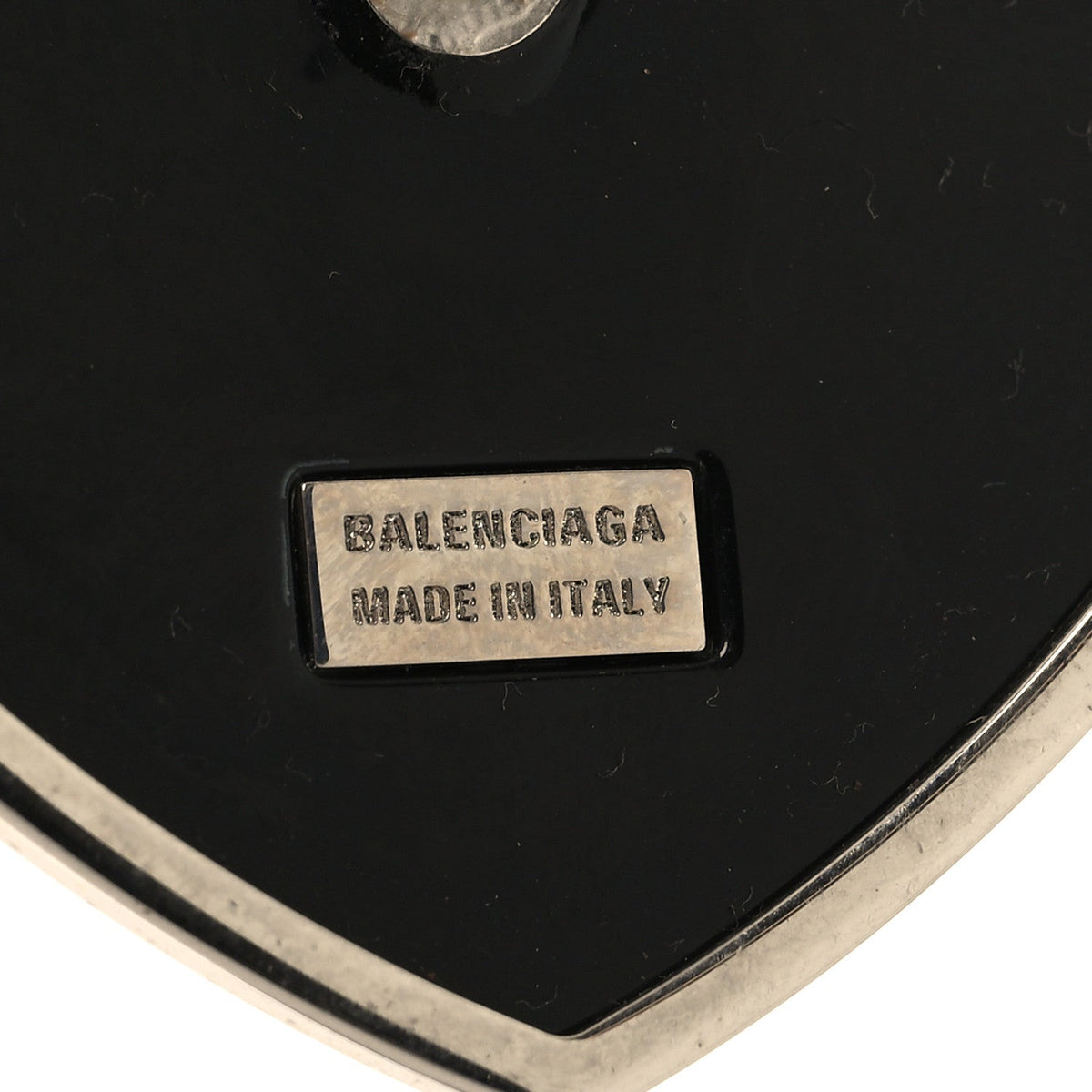 BalenciagaCrystal Resin BB Heart Earrings  Black