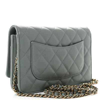 Quilted Caviar Wallet Bag