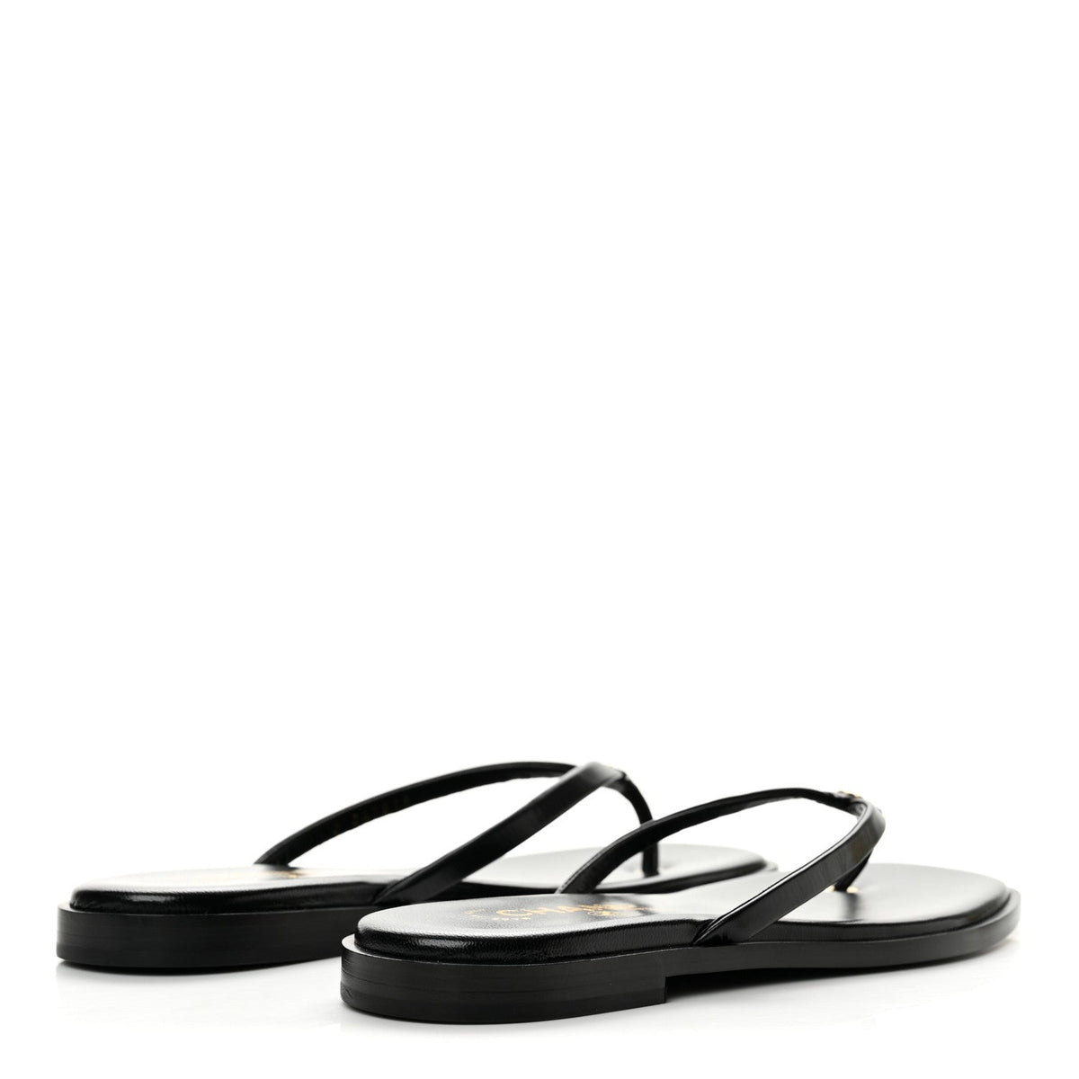 Chanel Goatskin CC Times Square Women's Thong Sandals