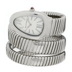 Bulgari Stainless Steel 35mm Serpenti Tubogas Double Spiral Quartz Watch