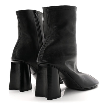 Balenciaga Shiny Soft Sheepskin Glove 8cm Women's Ankle Boots Black
