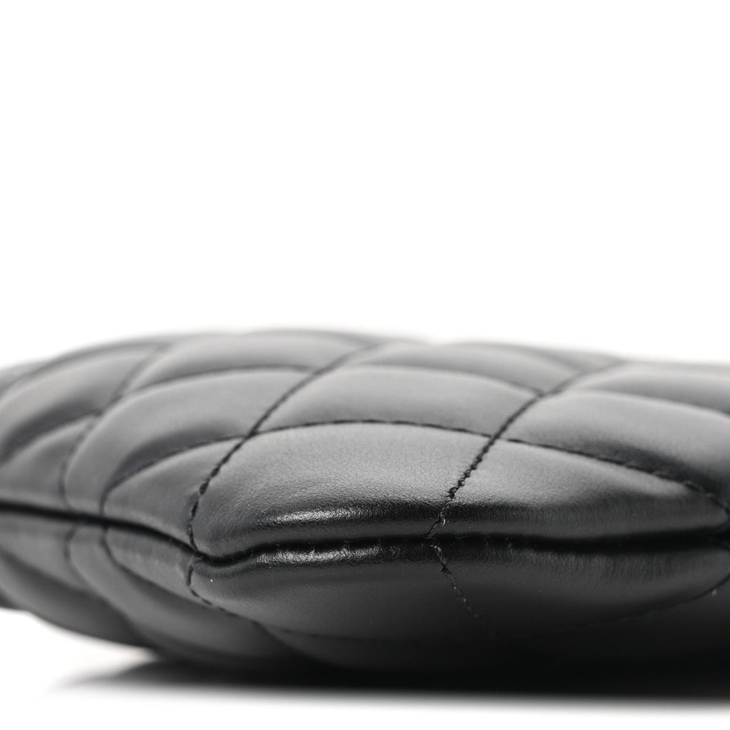 Chanel Lambskin Quilted Uniform Crossbody Bag Black