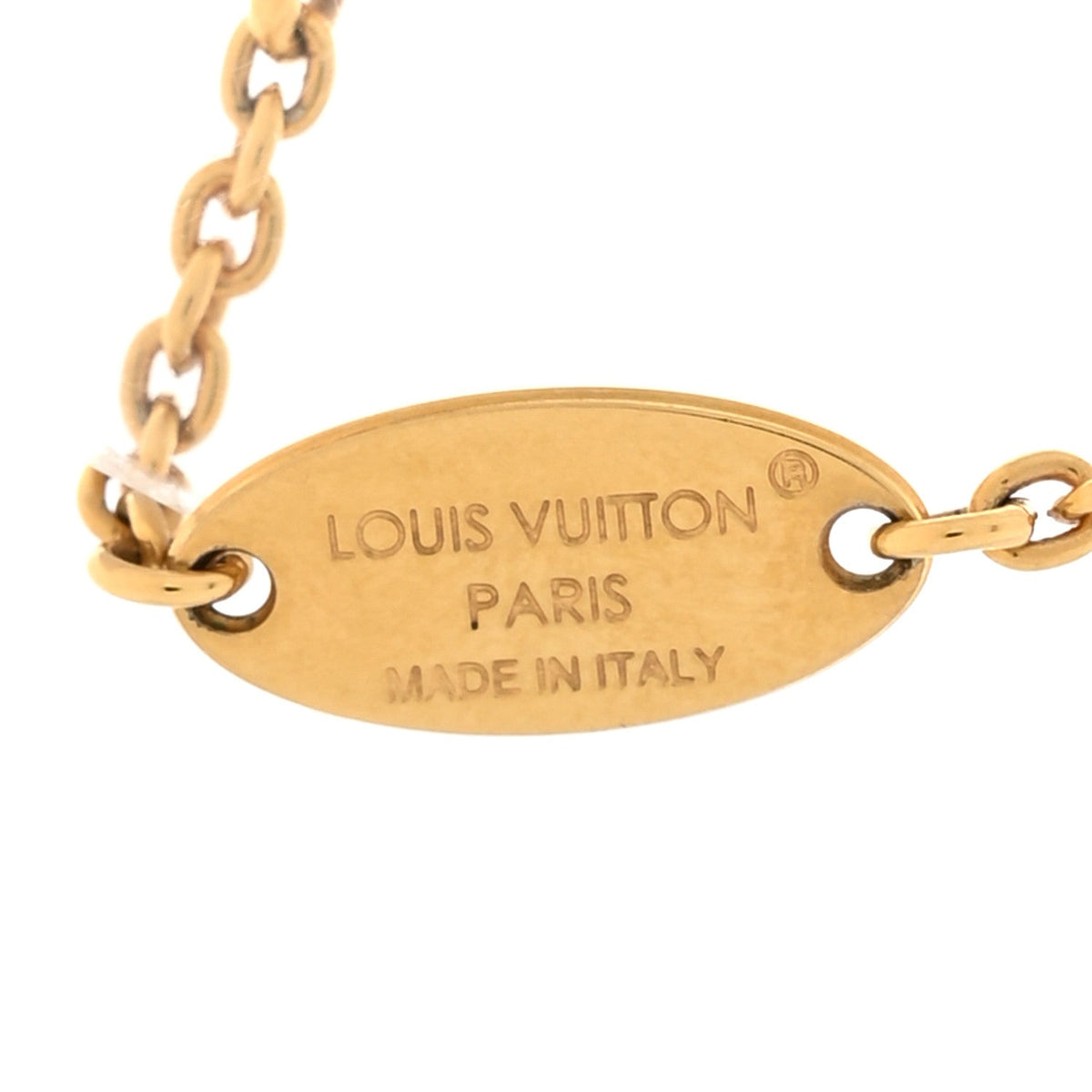 Metal Crystal LV Iconic Necklace Gold