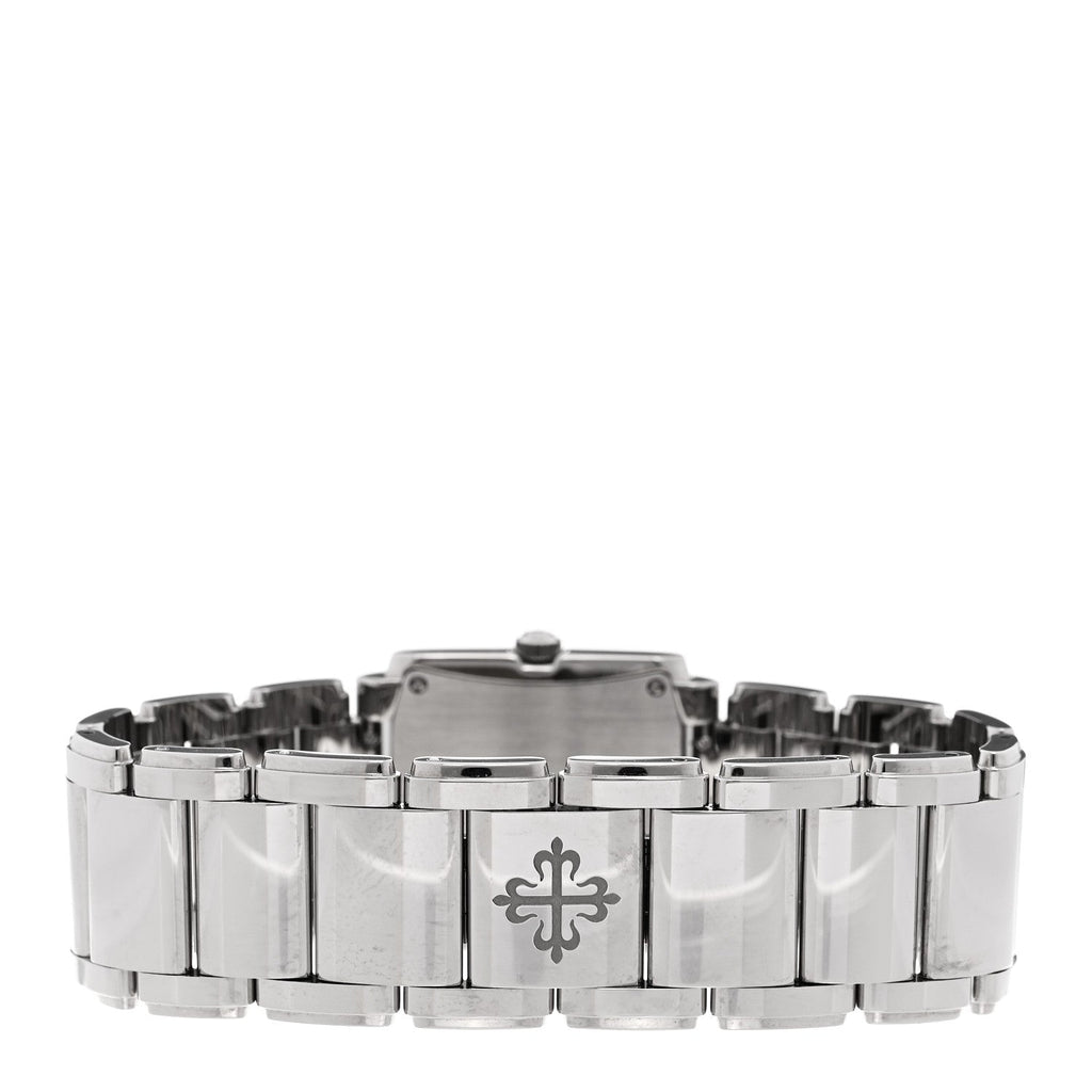 Patek Philippe Stainless Steel Diamond 25mm Twenty-4 Quartz Watch Blue