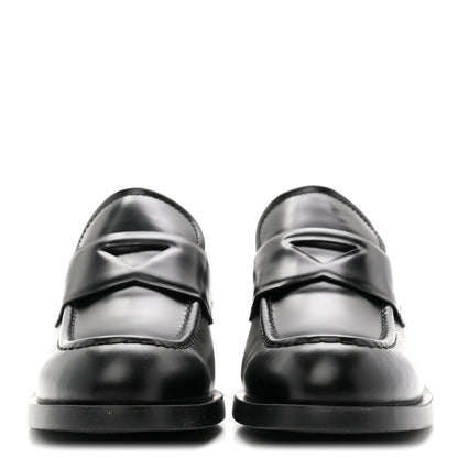 Prada Spazzolato Women's Loafers 40.5 Black
