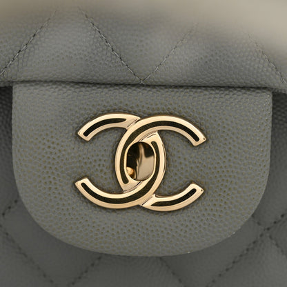 Quilted Caviar Flap Shoulder Bag