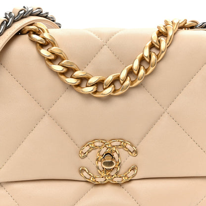 Medium Quilted Lambskin Flap Shoulder Bag