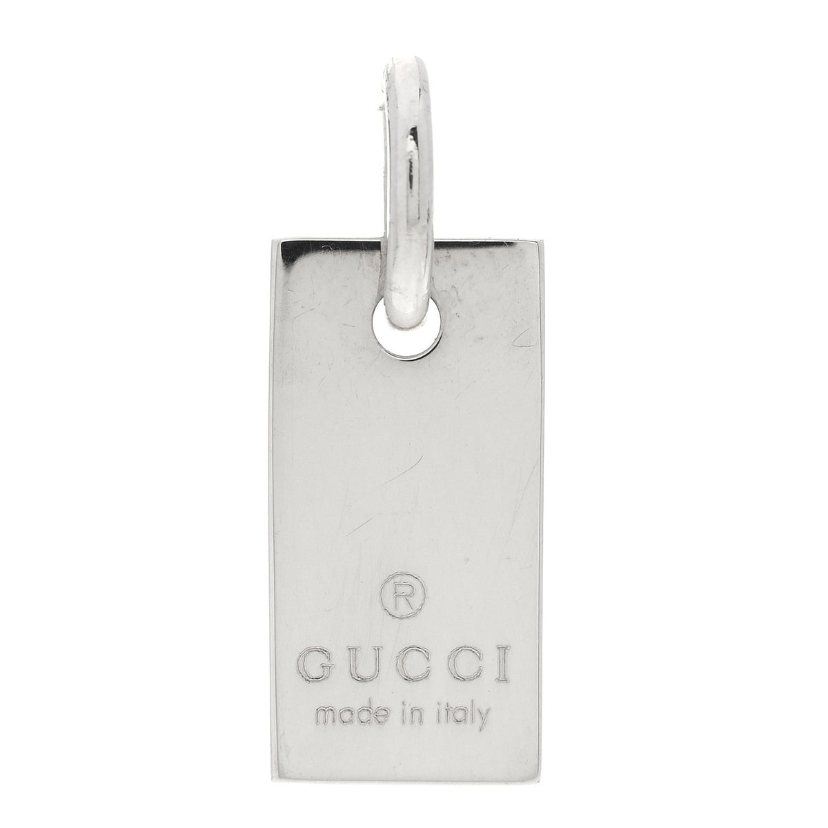 Sterling Silver Logo Tag Pendant