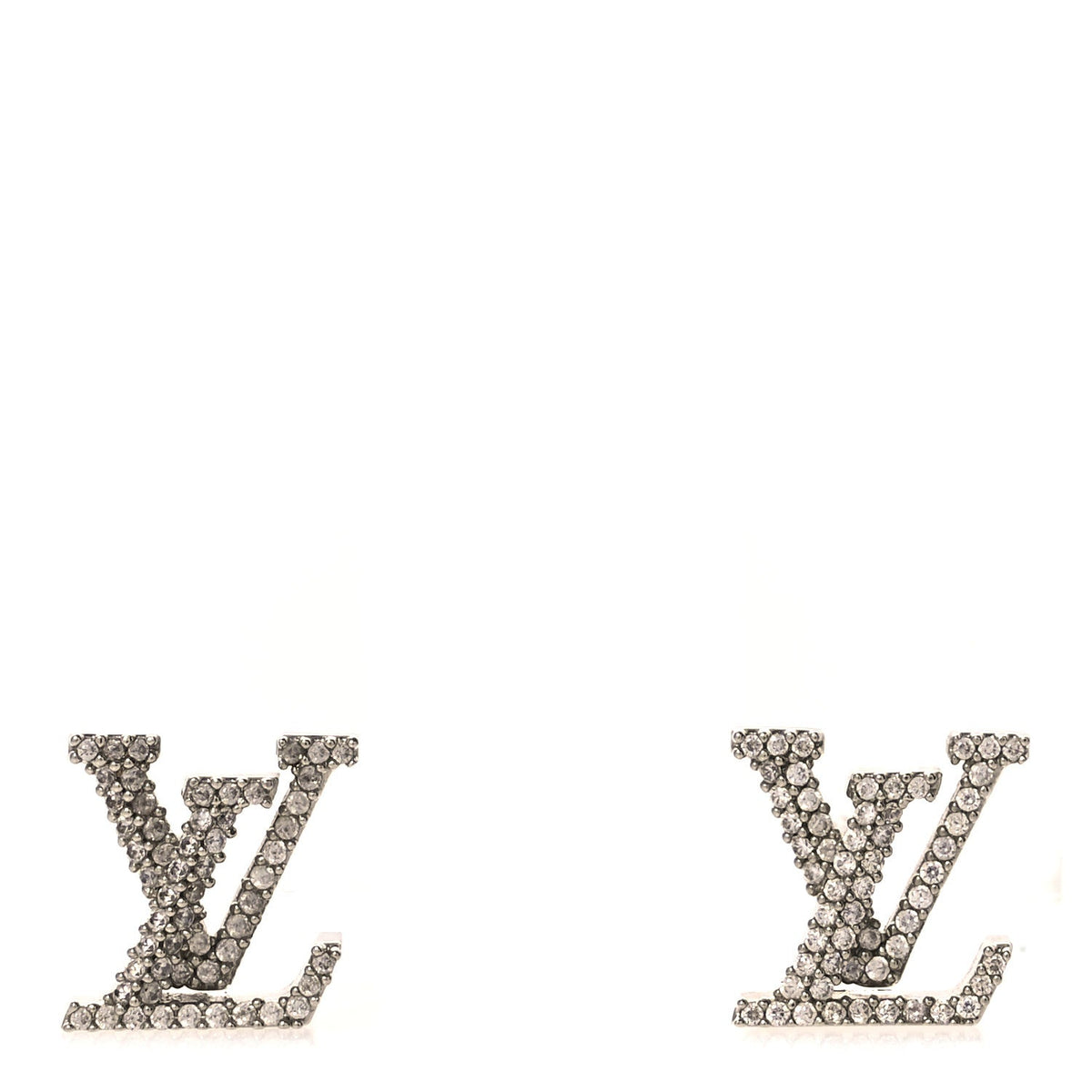 Crystal LV Iconic Earrings Silver