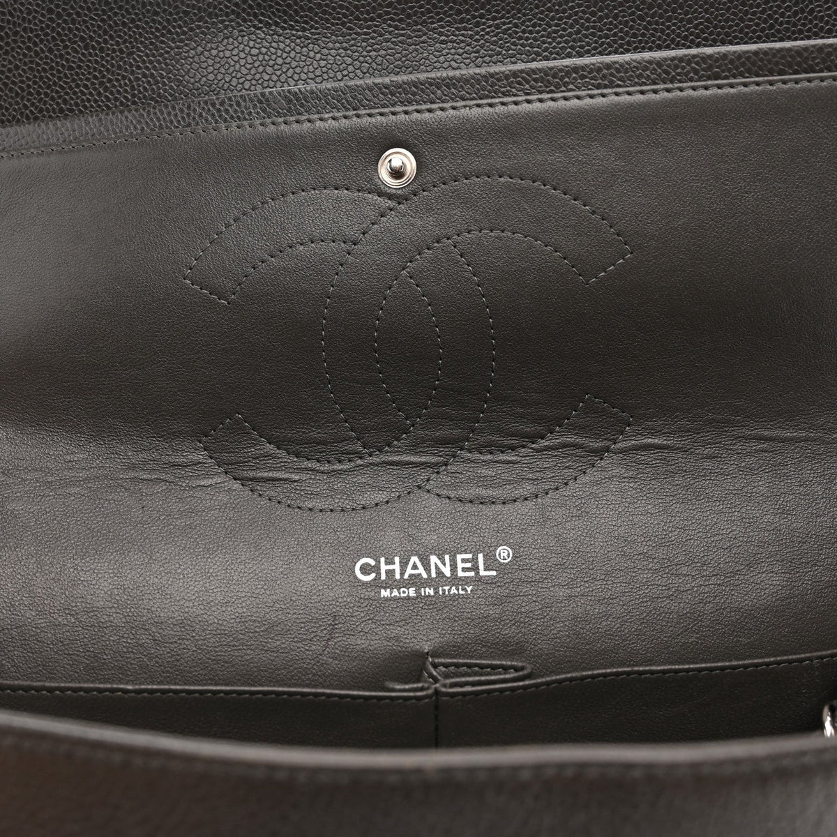 Quilted Caviar Flap Shoulder Bag