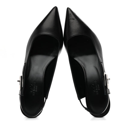 Hermes Nappa Women's Lover 40 Pumps 35.5 Black