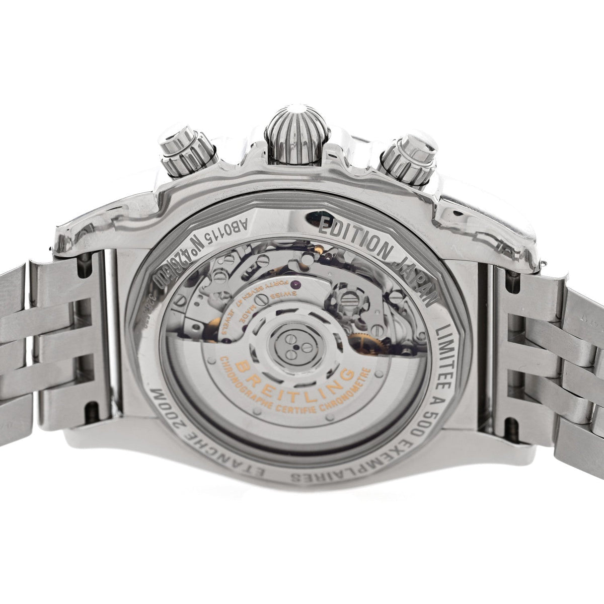 Breitling Stainless Steel 44mm Chronomat Airborne Watch Black AB0115