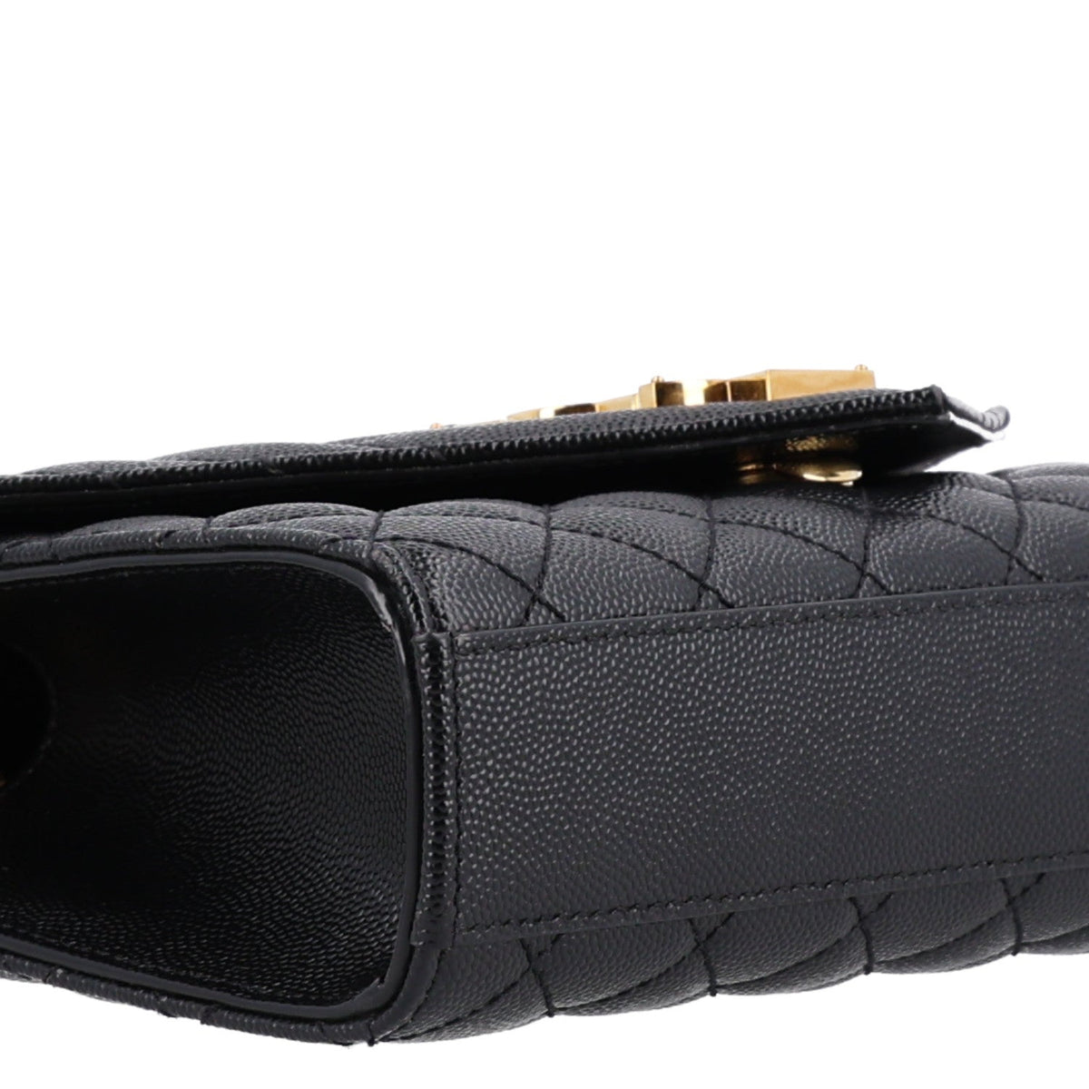 Saint Laurent Grain De Poudre Small Monogram Satchel Black