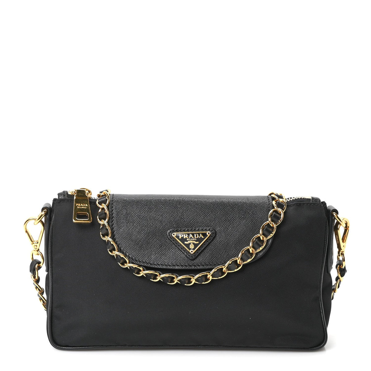Nylon Crossbody Bag - Black