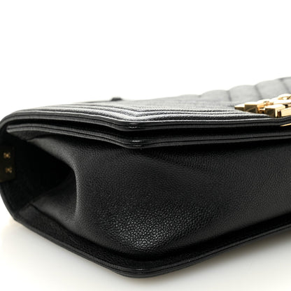 Medium Quilted Caviar Flap Shoulder Bag