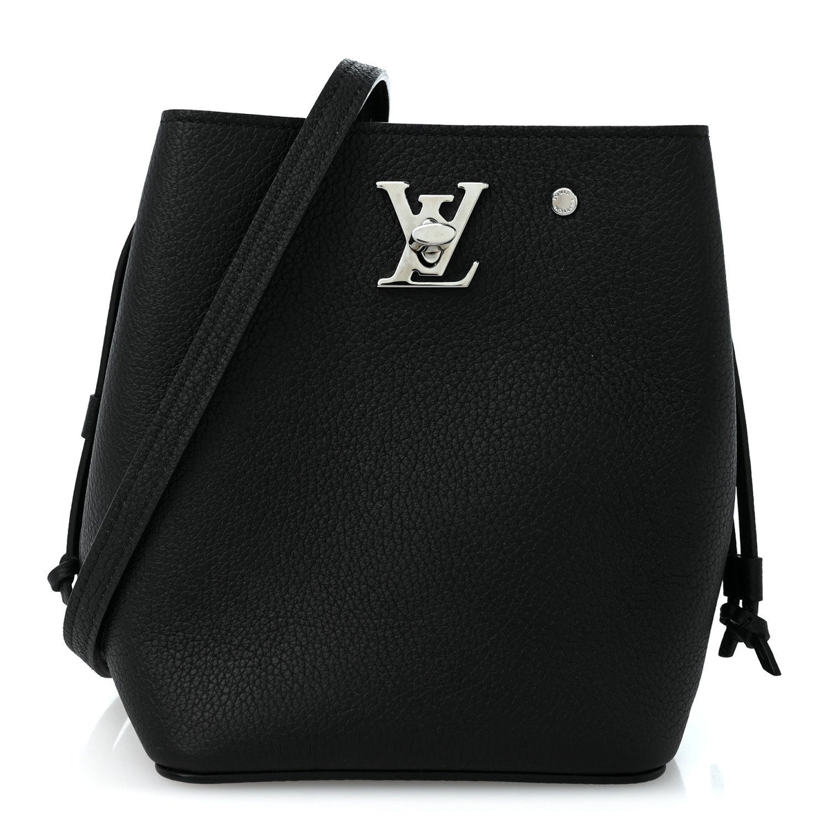 Nano Calfskin Bucket Bag - Black