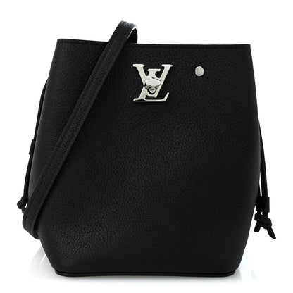 Nano Calfskin Bucket Bag - Black