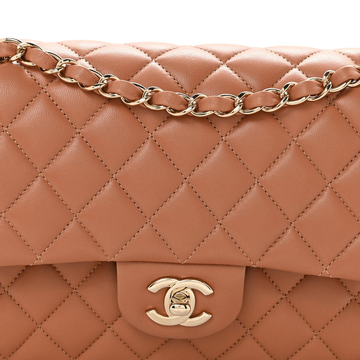 Medium Quilted Lambskin Flap Shoulder Bag