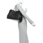 Balenciaga Smooth Calfskin Medium Bel Air Carry All Bag Black