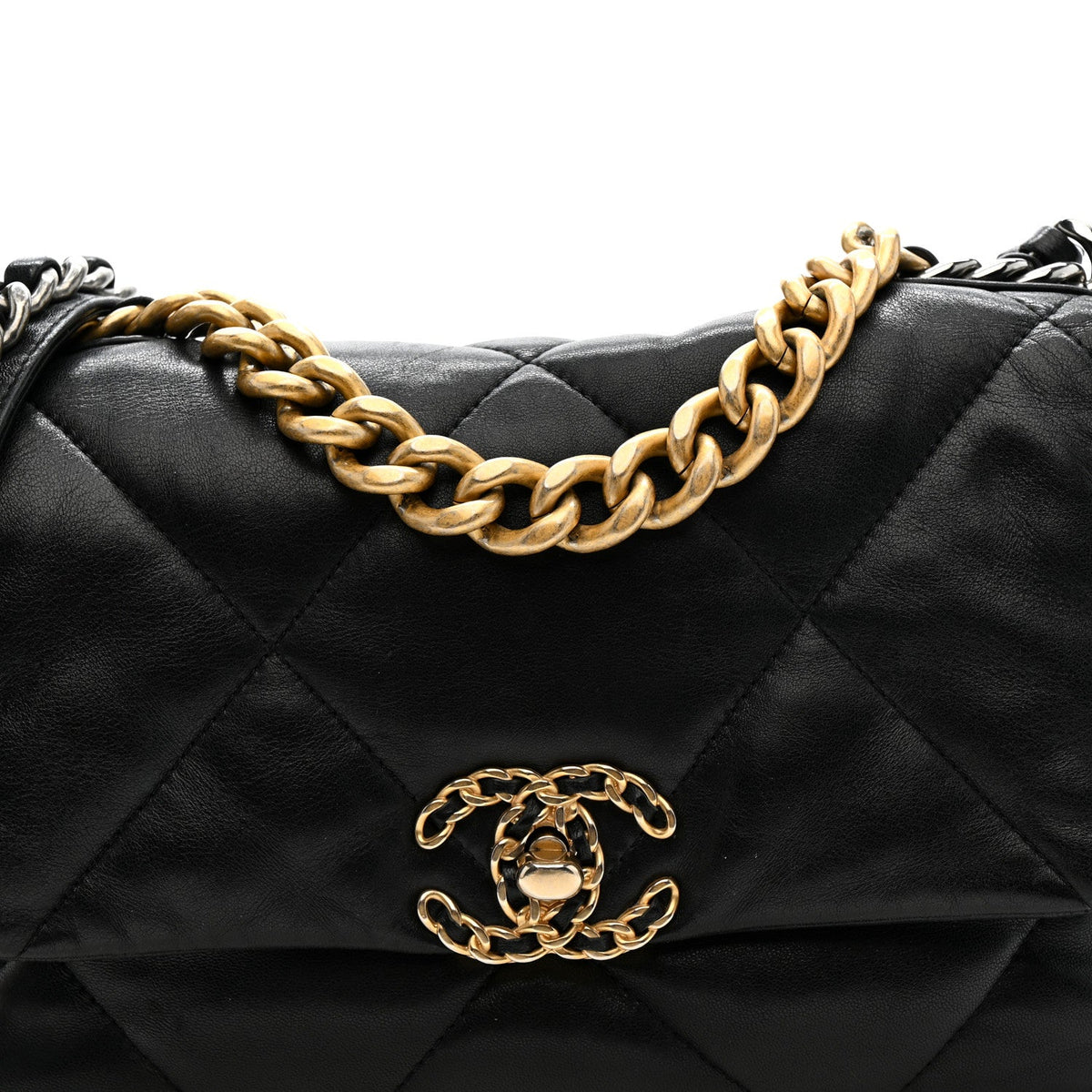 Medium Quilted Lambskin Flap Shoulder Bag