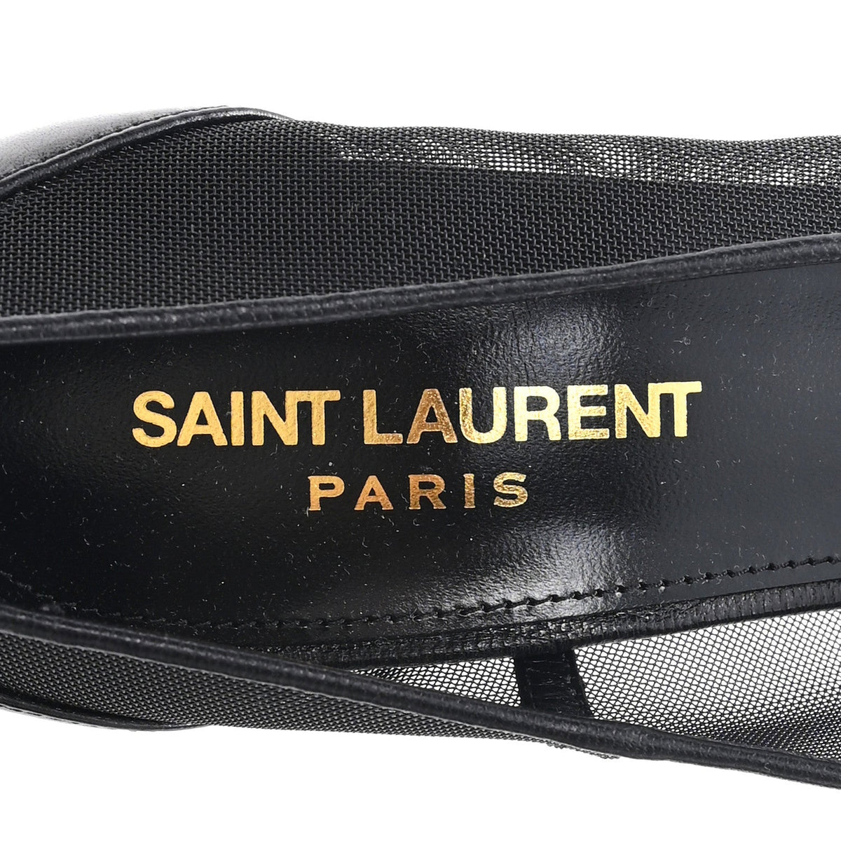 Saint Laurent Mesh Women's 105 Anja Pumps 36 Black