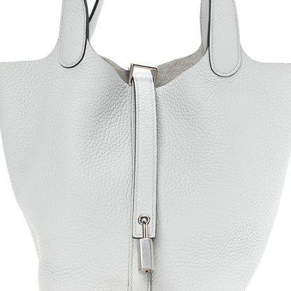 Taurillon Clemence Picotin Lock 18 Pm Bl Handbag