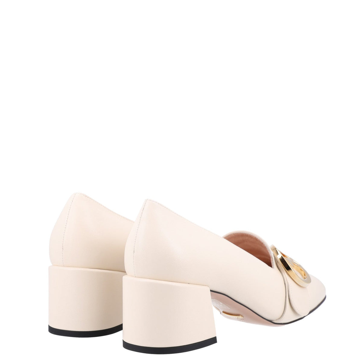Gucci Calfskin Leather Women's Blondie Pumps 40.5 Mystic White