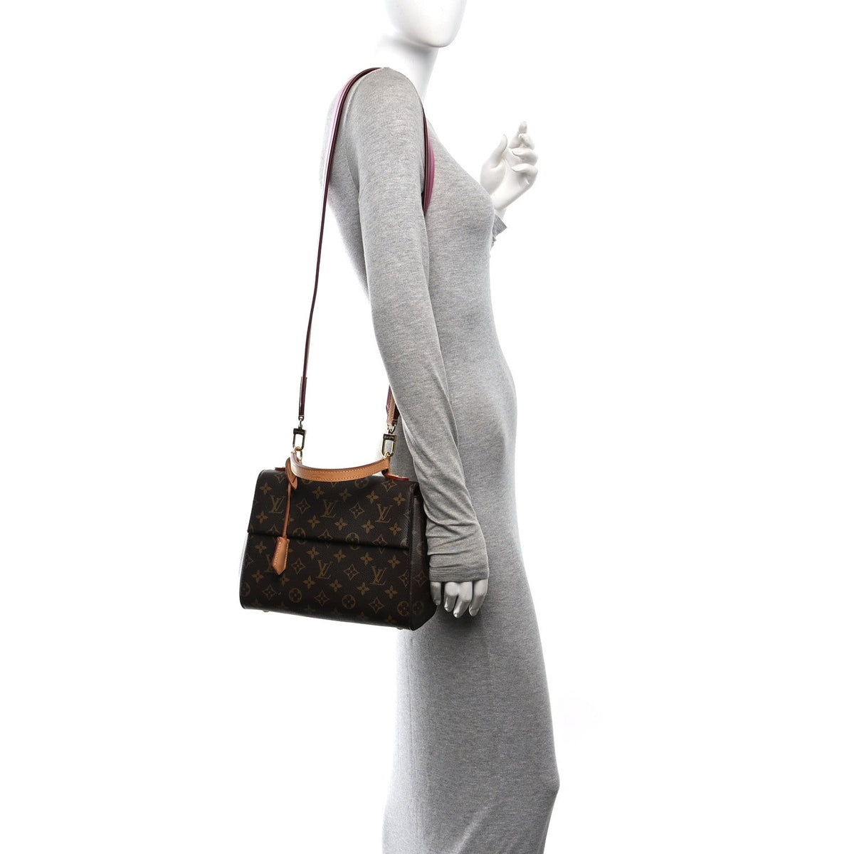 Monogram Cluny Bb Bordeaux Fuchsia Handbag