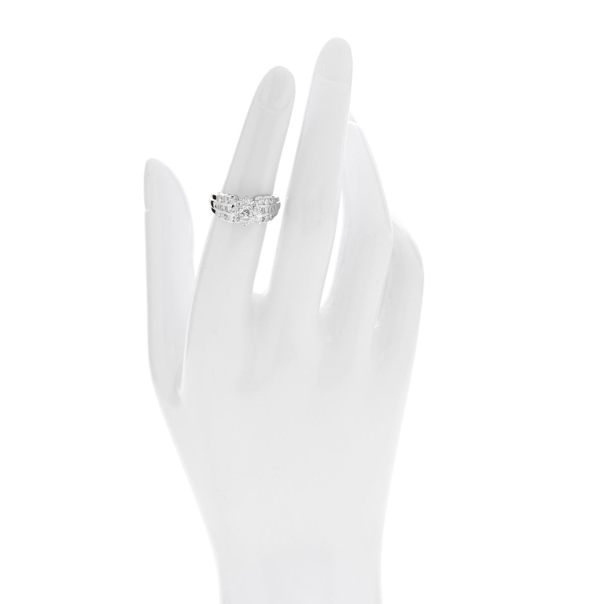 Parker & West by FASHIONPHILEPlatinum Diamond 1.02ctw Flower Ring 50 5.25