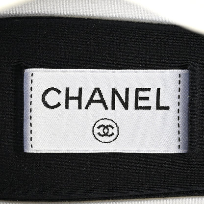 Chanel Velvet Calfskin Mixed Fibers Men's CC Sneakers 44 Ivory Black