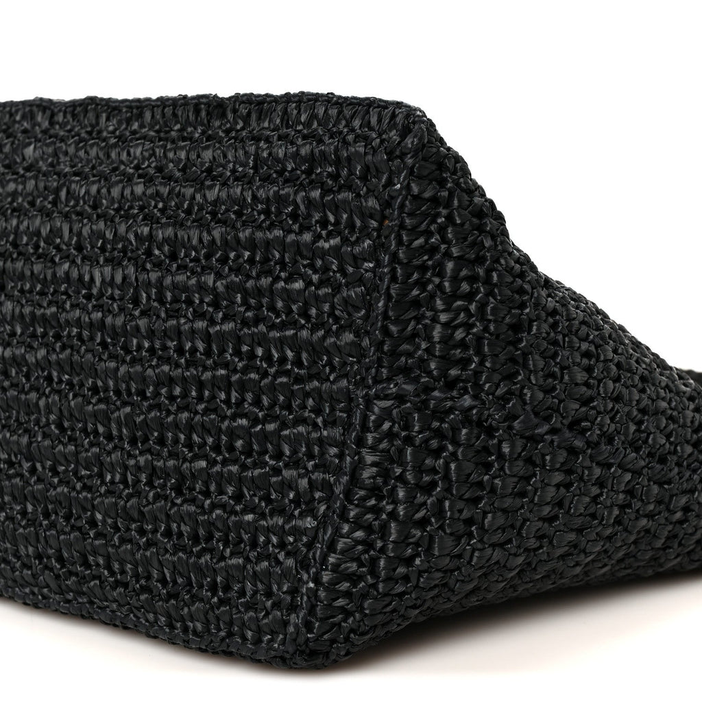 Saint Laurent Raffia Le Crossbody Bag Black