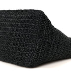 Saint Laurent Raffia Le Crossbody Bag Black