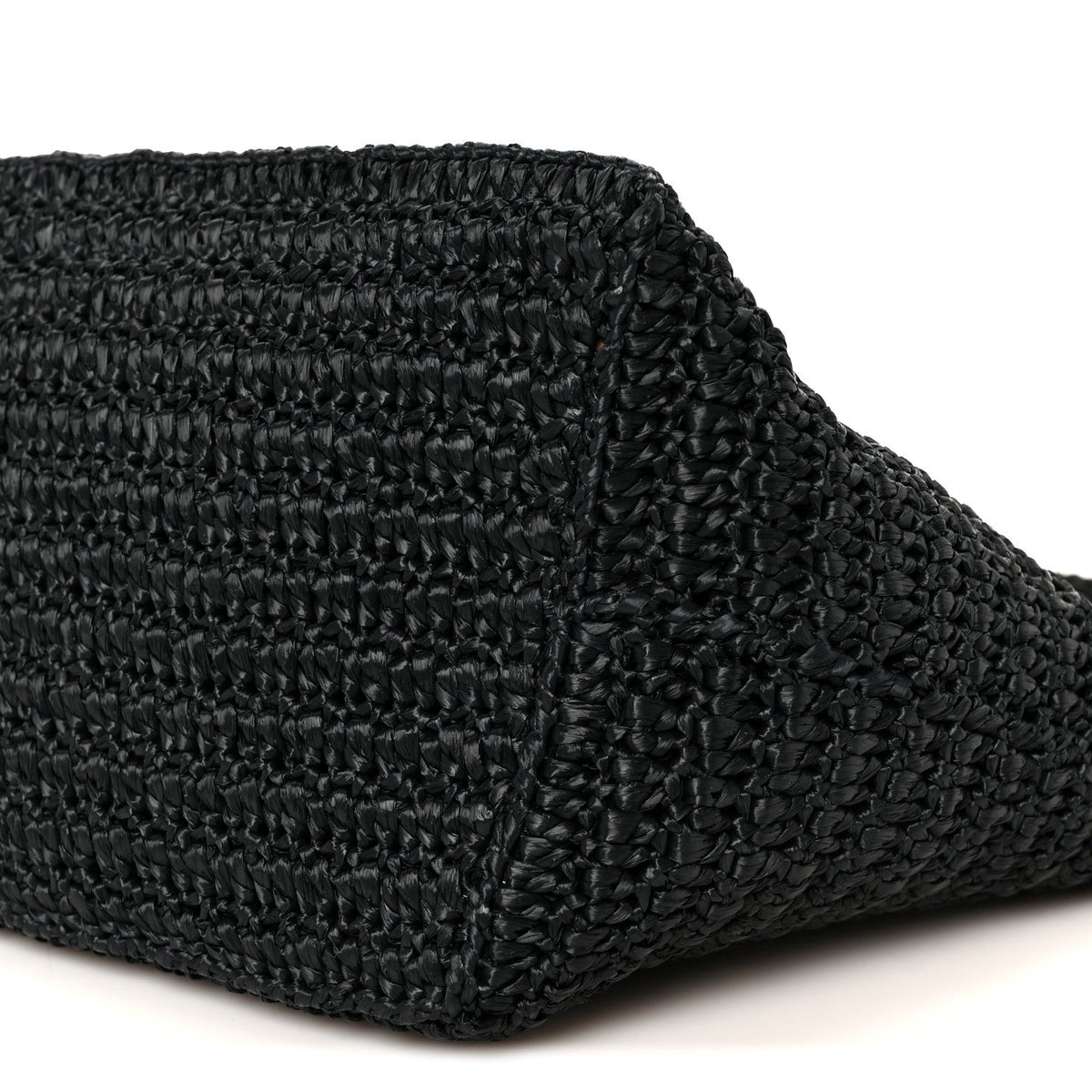 Saint Laurent Raffia Le Crossbody Bag Black