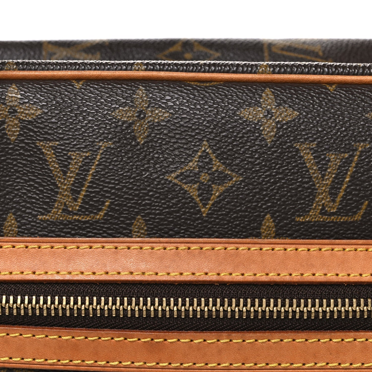 Louis Vuitton Monogram Cite GM Shoulder Bag Brown
