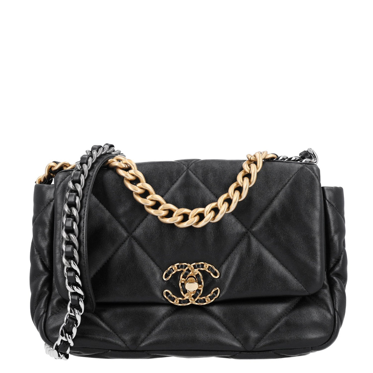 Medium Quilted Lambskin Flap Shoulder Bag