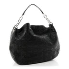 Christian Dior Lambskin Cannage Large Dior Soft Hobo Black