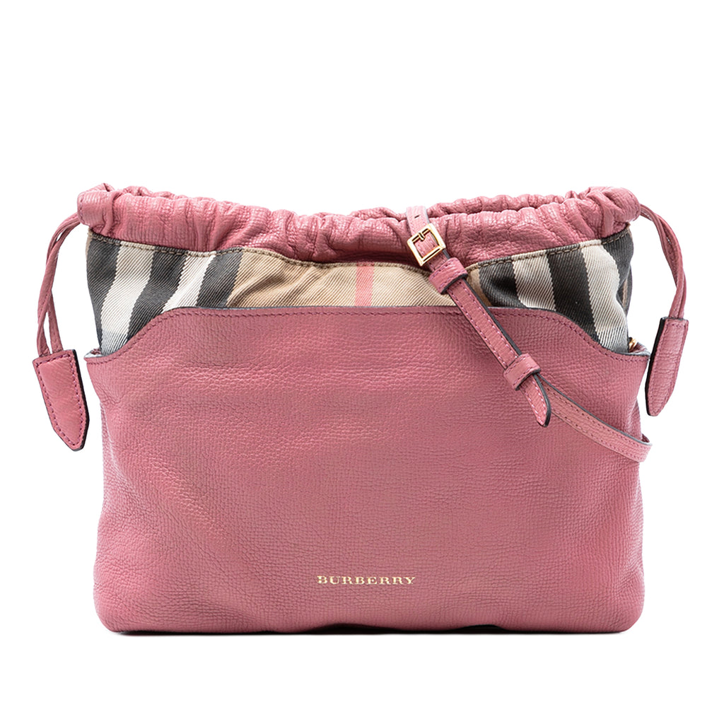 Little Crush Crossbody Bag Leather and House Check Canvas
