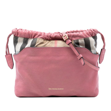 Little Crush Crossbody Bag Leather and House Check Canvas