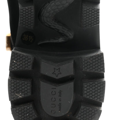 Gucci Calfskin Women's Crystal GG Trip Chelsea Ankle Boots 36.5 Black
