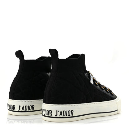 Christian Dior Technical Mesh Women's Walk'n Dior High Top Sneakers 38.5 Black