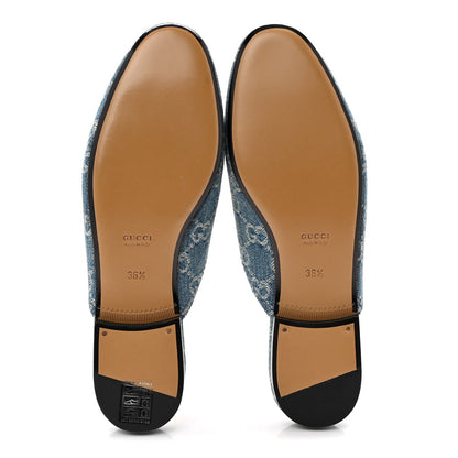 Gucci Denim Women's GG Princetown Slippers 36.5 Light Blue Royale