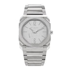 Bulgari Stainless Steel 40mm Octo Finissimo Automatic Watch Silver