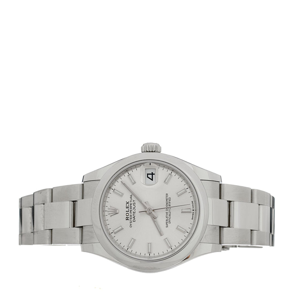 Rolex Stainless Steel 31mm Oyster Perpetual Datejust Watch Silver 278240