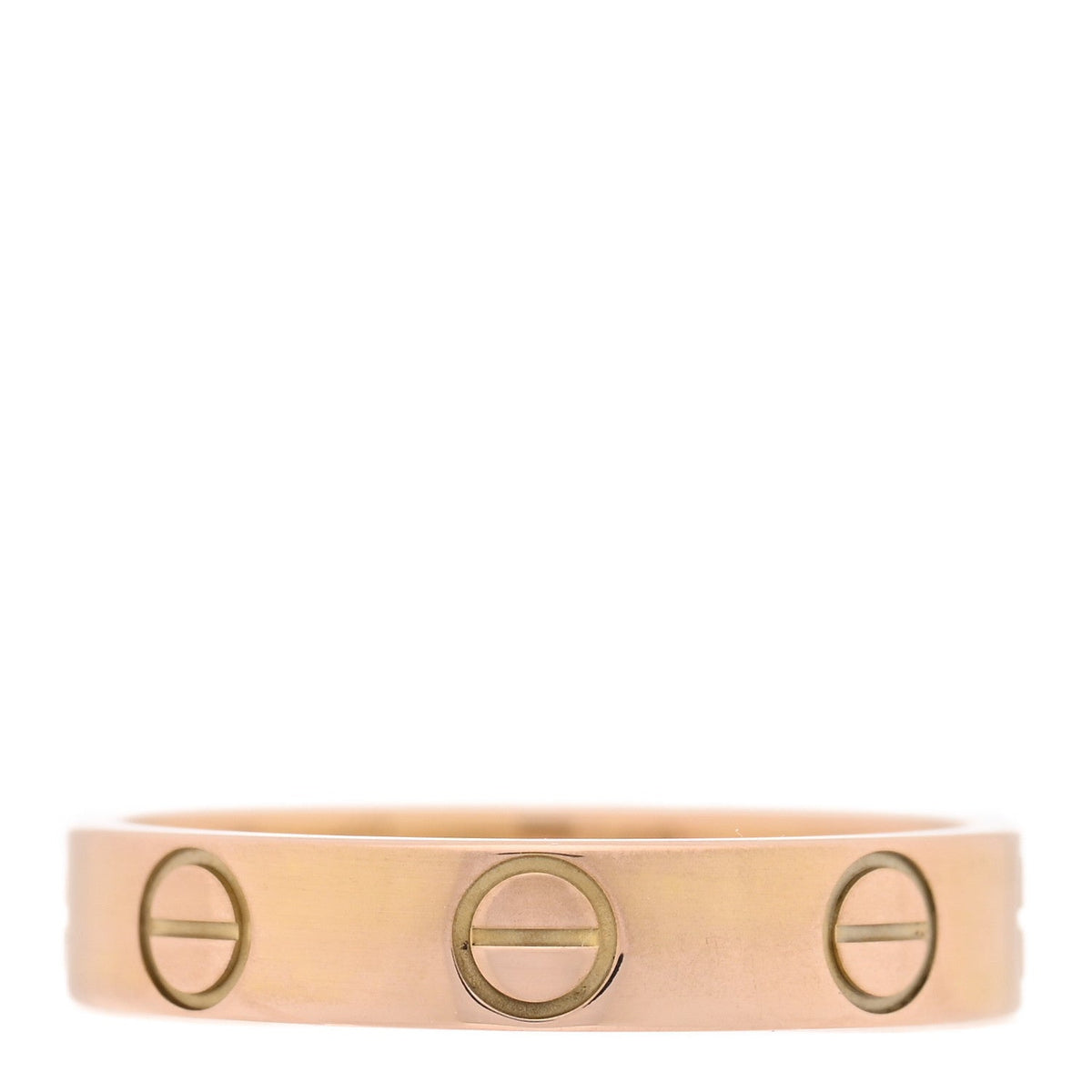 18K Yellow Gold 3.5mm LOVE Wedding Band Ring 48 4.5