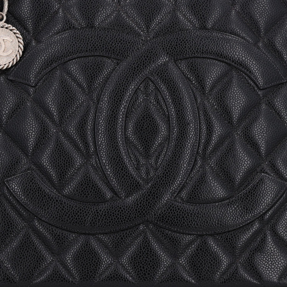 Quilted Caviar Tote Bag