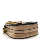 Chloe Calfskin Suede Small Nile Bracelet Bag Biscotti Beige