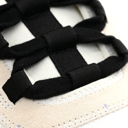 Chanel Velvet Calfskin Mixed Fibers Men's CC Sneakers 44 Ivory Black