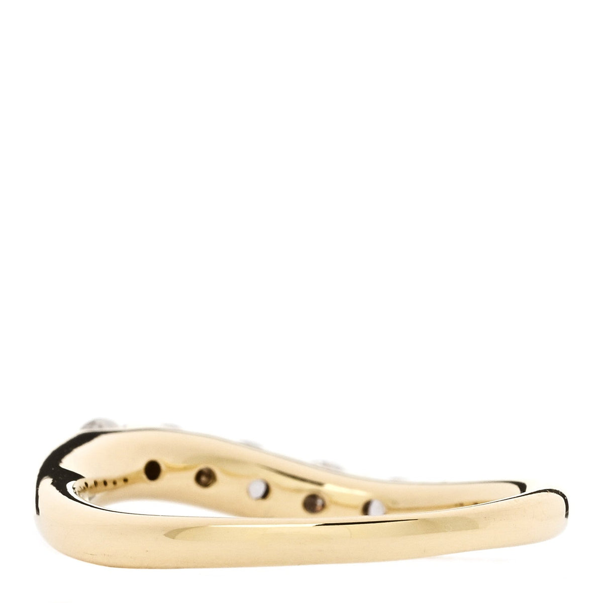 Parker & West by FASHIONPHILE18K Yellow Gold Diamond .50ctw Curved Ring 53 6.5