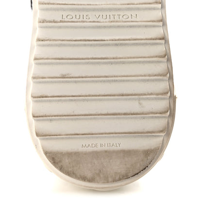 Louis Vuitton Calfskin Women's Monogram Debossed Time Out Sneakers 35 Black