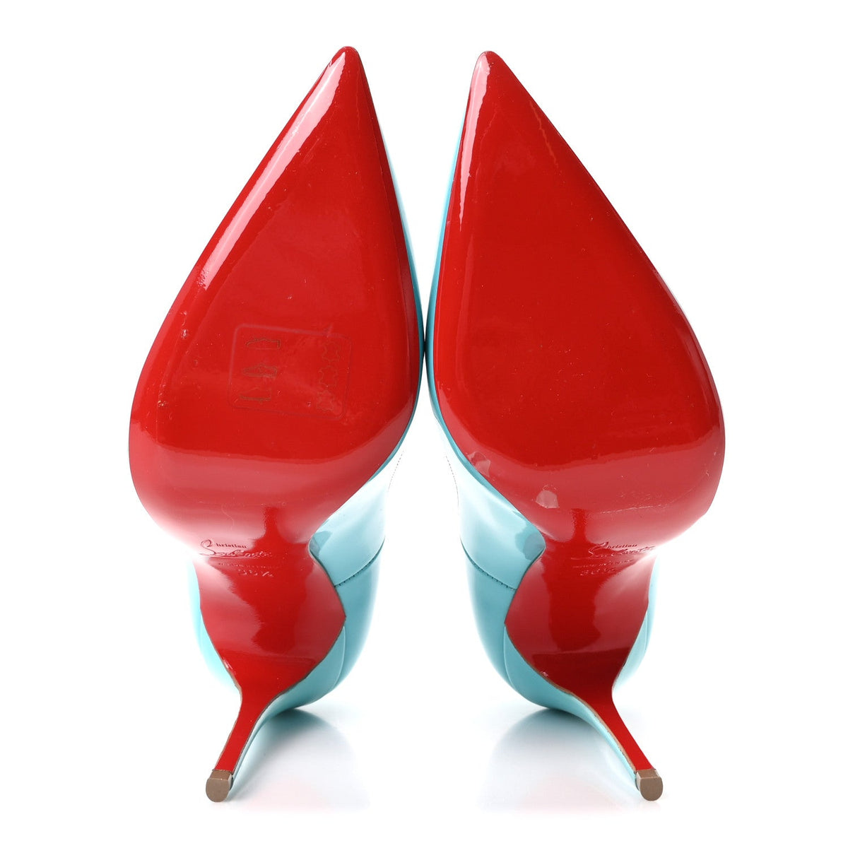 Christian Louboutin Patent So Kate 120 Women's Pumps 36.5 Pacific